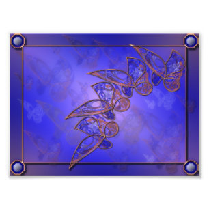 Koper Butterflies Foto afdrukken Afdruk