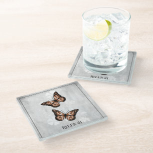 Koper Butterfly Floral Specialized Glass Onderzett Glazen Onderzetter