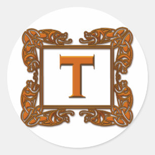 Koper Celtic Monogram Sticker Envelope Seal