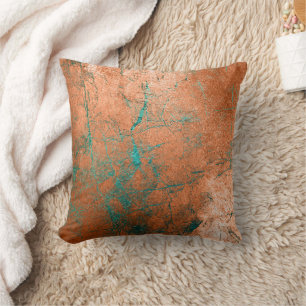 Koper distressed patina kussen
