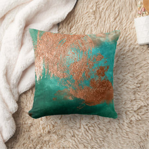 Koper distressed patina kussen