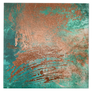Koper distressed patina tegeltje