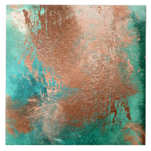 Koper distressed patina tegeltje