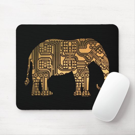 Koper Elephant Circuit Muismat (Met muis)