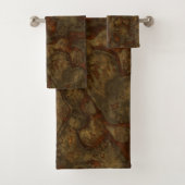 Koper en Bronzen Steen Abstract Bad Handdoek (Insitu)
