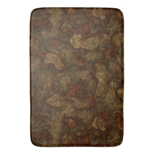 Koper en Bronzen Steen Abstract Badmat (Voorkant Verticaal)