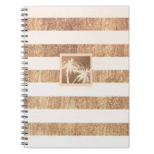 Koper- en crèmepalmbomen Moderne afbeelding Notitieboek (Voorkant)