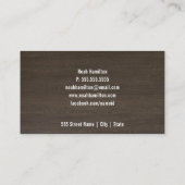 Koper- en donkerhouteffect | Visitekaartje (Achterkant)