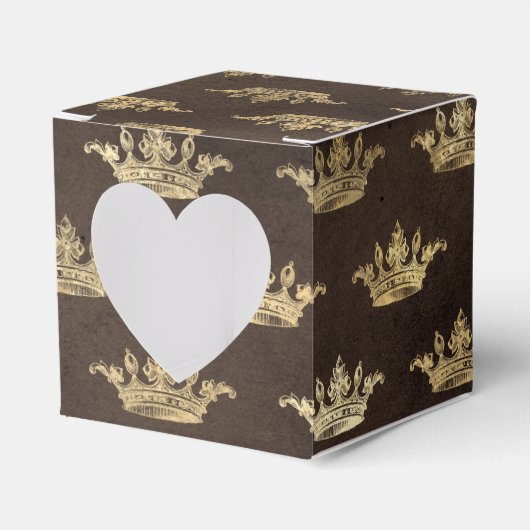 Koper en Goud  Koningskroon Bedankdoosjes (Voorkant Zijde)