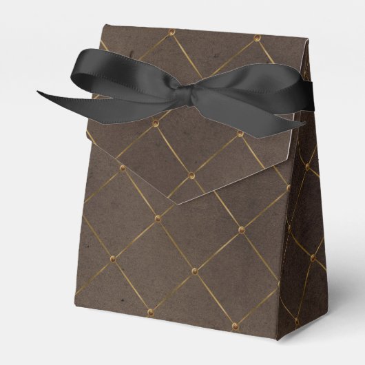 Koper en Goud  Luxe Lattice Bedankdoosjes (Voorkant Zijde)