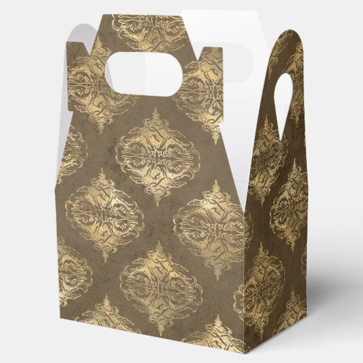 Koper en Gouden  Damask Bedankdoosjes (Geopend)