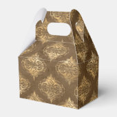 Koper en Gouden  Damask Bedankdoosjes (Voorkant Zijde)