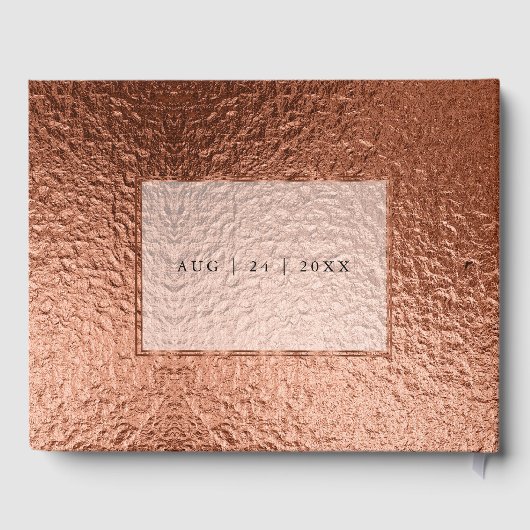 Koper en marmer Wedding Bold Elegance Gastenboek (Achterkant)