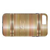 Koper en metalen gouden strepen Case-Mate iPhone case (Achterkant (Horizontaal))