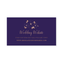 Koper en middernacht blauwe bloemenbruiloft websit