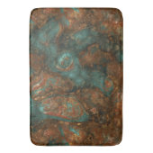 Koper en Turquoise Stone Abstract Badmat (Voorkant Verticaal)
