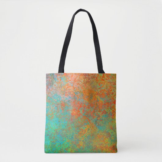Koper en turquoise textuur draagtas (Voorkant)