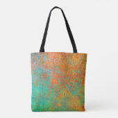 Koper en turquoise textuur draagtas (Achterkant)
