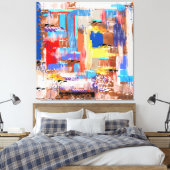 Koper en verf canvas afdruk (Insitu (Slaapkamer))