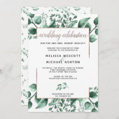 Koper en Waterverf groene bladeren Kaart (Voorkant / Achterkant)