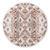 Koper en wit satijn patroon keramische knop (Voorkant)