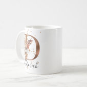 Koper Floral Letter D Monogram Coffee Mok (Voorkant links)