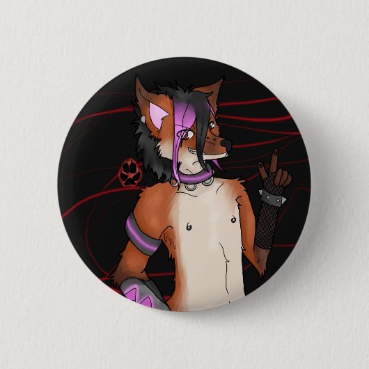 Koper Fox Ronde Button 5,7 Cm (Voorkant)