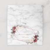 Koper Geometric Burgundy Marble Elegant Wedding (Buitenkant ongevouwen)