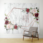 Koper Geometric Burgundy Marble Wandkleed (In Situ (horizontaal))