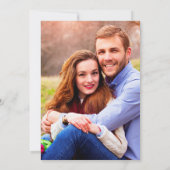 Koper Geometric Eucalyptus Elegant Photo Wedding Kaart (Achterkant)