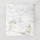 Koper Geometric Marble White Floral Wedding (Buitenkant ongevouwen)