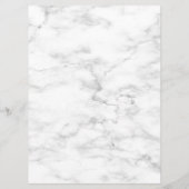 Koper Geometric Marble White Floral Wedding Menu (Achterkant)