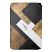 Koper Geometrisch Chic Monogram Badmat (Voorkant Verticaal)