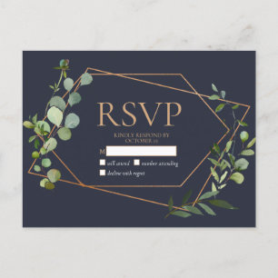 Koper Geometrisch Eucalyptus Blauw Geen Menu RSVP