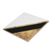 Koper Geometrisch Zwart-wit Tegeltje (Zijkant)