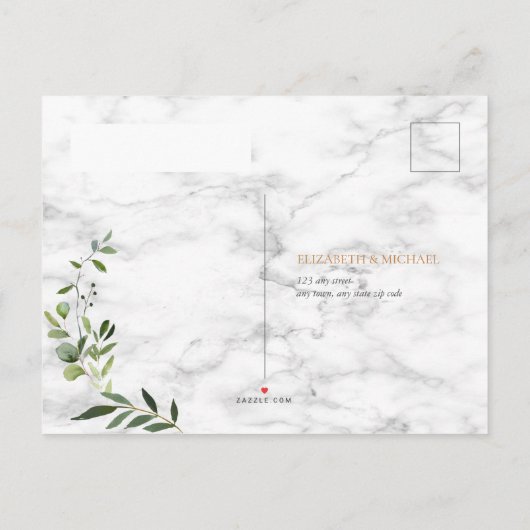 Koper Geometrische Eucalyptus Marmer Geen Menu RSV (Achterkant)