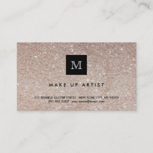 Koper Glitter Sparkles Moderne Chic Profile Card Visitekaartje
