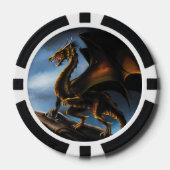 Koper Goud Zwart Draak Poker Chips (Voorkant)