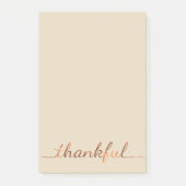 Koper-kijkt Thankful manuscriptontwerp Post-it® Notes (Voorkant)