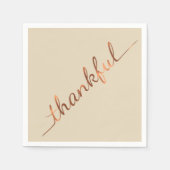 Koper-look Thanksgiving Dankbare papieren servette Servetten (Voorkant)