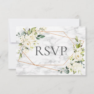 Koper Marmer Geometrisch Wit Bloemen Geen Menu RSV