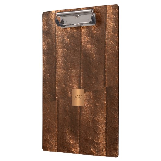 Koper metallic goud exclusieve luxe monogrammed klembord (Links)