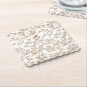 Koper / Mocha Mousse Toile, Kartonnen Onderzetters (Gebogen)