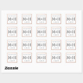 Koper Monogram Bruiloft Sticker Favor Label (Vel)