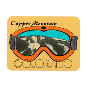 Koper Mtn Colorado oranje sneeuwbril magnet Magneet