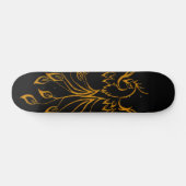 Koper Phoenix ruist op zwart Skateboard (Horizontaal)
