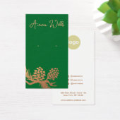 Koper Pine Cones Green Earring Visitekaartje (Bureau)