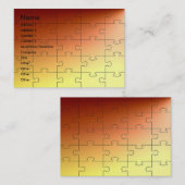 Koper Puzzle-profielkaart Visitekaartje (Voorkant / Achterkant)