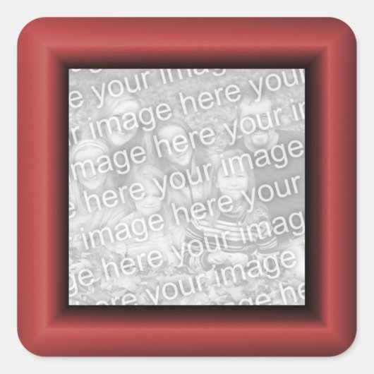 Koper Rand Vierkante Sticker (Voorkant)