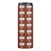 Koper Rode Kunsten en kunstzinnige libellen Thermosbeker (Achterkant)